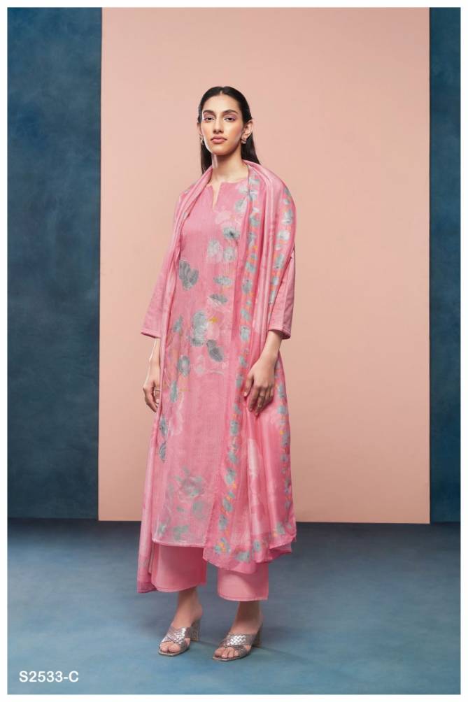 Pieta 2533 By Ganga Embroidery Premium Cotton Dress Material Wholesale Shop In Surat